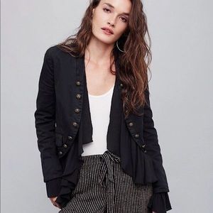 Free People romantic ruffles jacket blazer